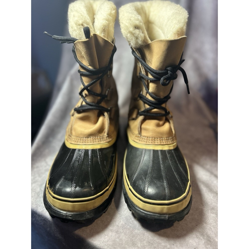 Sorel Caribou Boots Size 10 Made in Canada Kaufman Leather Winter Snow Boots